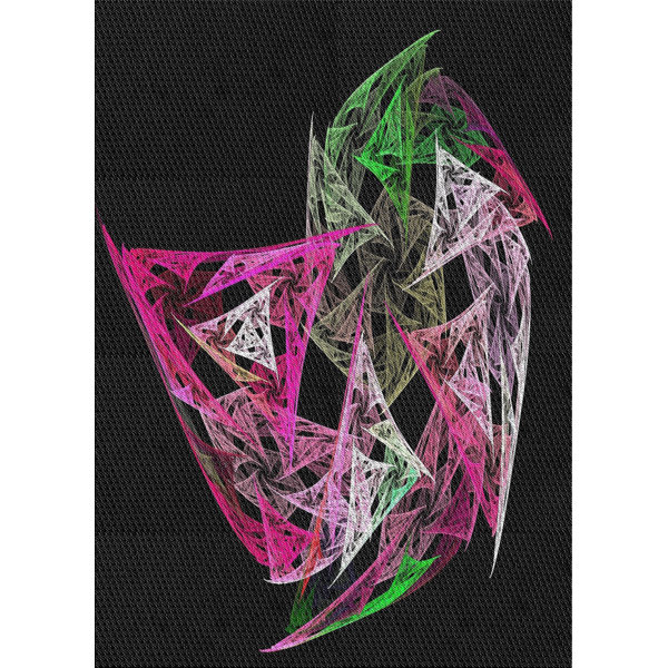 East Urban Home Power Loom Black/Green/Pink Rug Wayfair